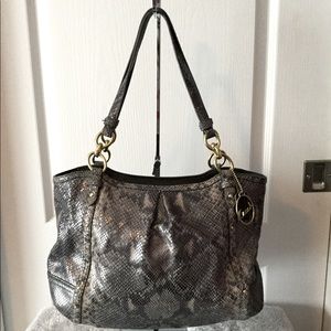 Coach Alexandra Snakeskin Satchel
